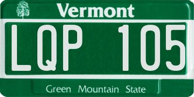VT license plate LQP105
