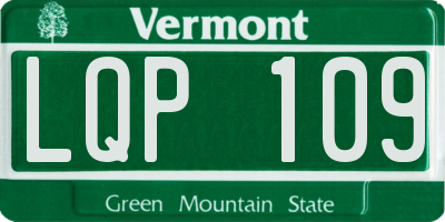VT license plate LQP109
