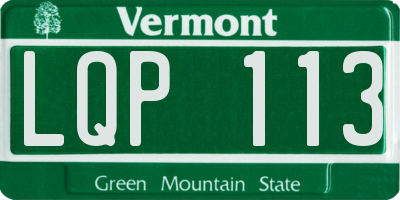 VT license plate LQP113
