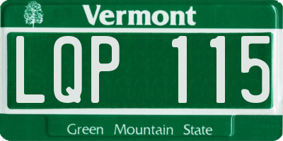 VT license plate LQP115