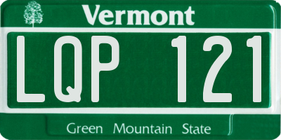 VT license plate LQP121