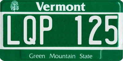 VT license plate LQP125