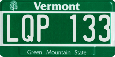 VT license plate LQP133