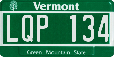VT license plate LQP134