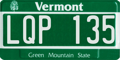 VT license plate LQP135