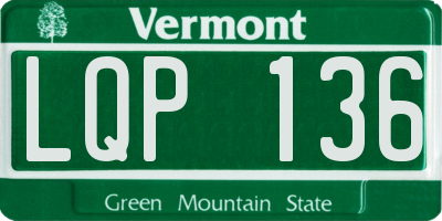 VT license plate LQP136