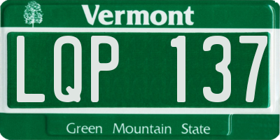 VT license plate LQP137