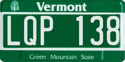 VT license plate LQP138