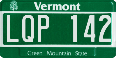 VT license plate LQP142