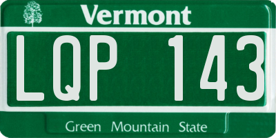 VT license plate LQP143