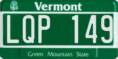 VT license plate LQP149