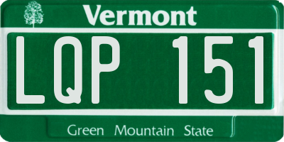 VT license plate LQP151