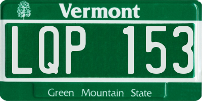 VT license plate LQP153
