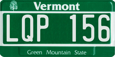 VT license plate LQP156