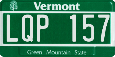 VT license plate LQP157