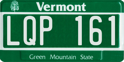 VT license plate LQP161