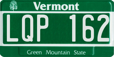 VT license plate LQP162