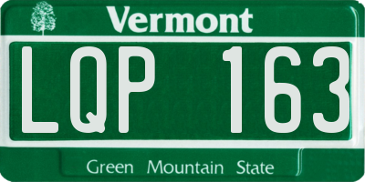 VT license plate LQP163