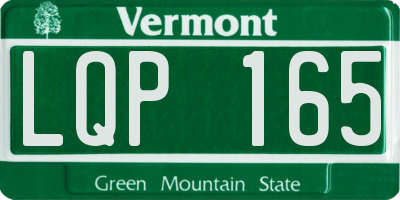 VT license plate LQP165