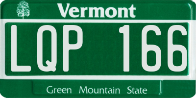 VT license plate LQP166