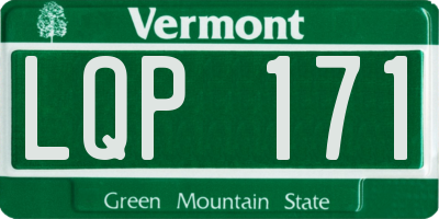 VT license plate LQP171