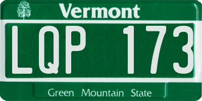 VT license plate LQP173