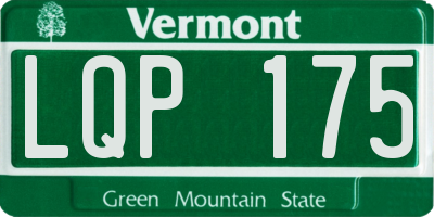 VT license plate LQP175