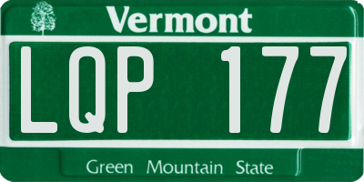 VT license plate LQP177
