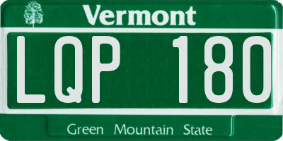 VT license plate LQP180