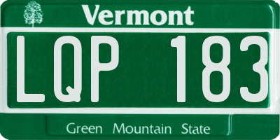 VT license plate LQP183