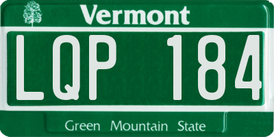 VT license plate LQP184