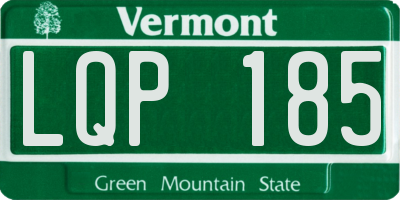 VT license plate LQP185