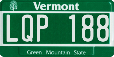 VT license plate LQP188