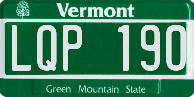 VT license plate LQP190