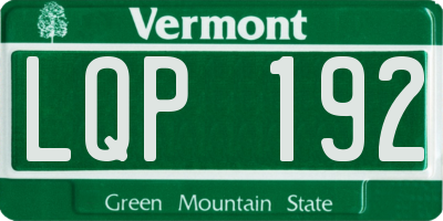 VT license plate LQP192