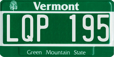 VT license plate LQP195