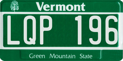 VT license plate LQP196