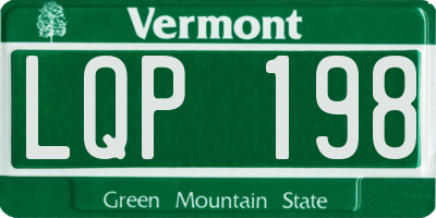 VT license plate LQP198