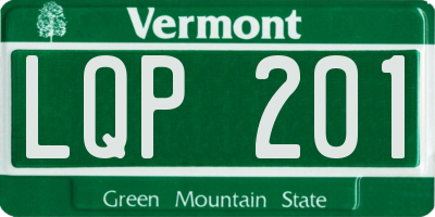 VT license plate LQP201