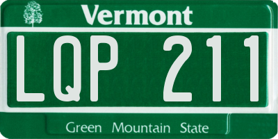 VT license plate LQP211