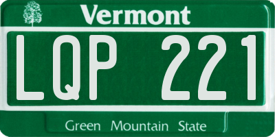 VT license plate LQP221