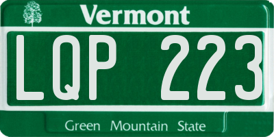 VT license plate LQP223