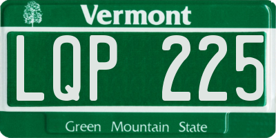 VT license plate LQP225