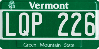 VT license plate LQP226