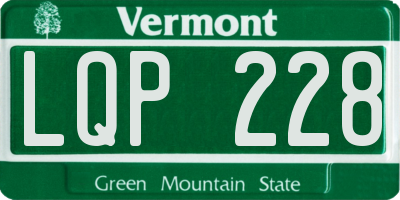 VT license plate LQP228