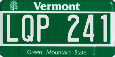 VT license plate LQP241