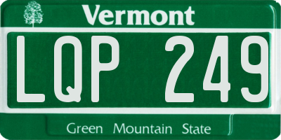 VT license plate LQP249