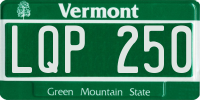 VT license plate LQP250