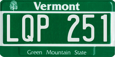 VT license plate LQP251