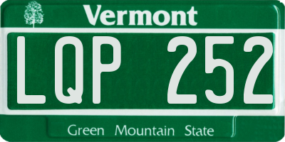 VT license plate LQP252